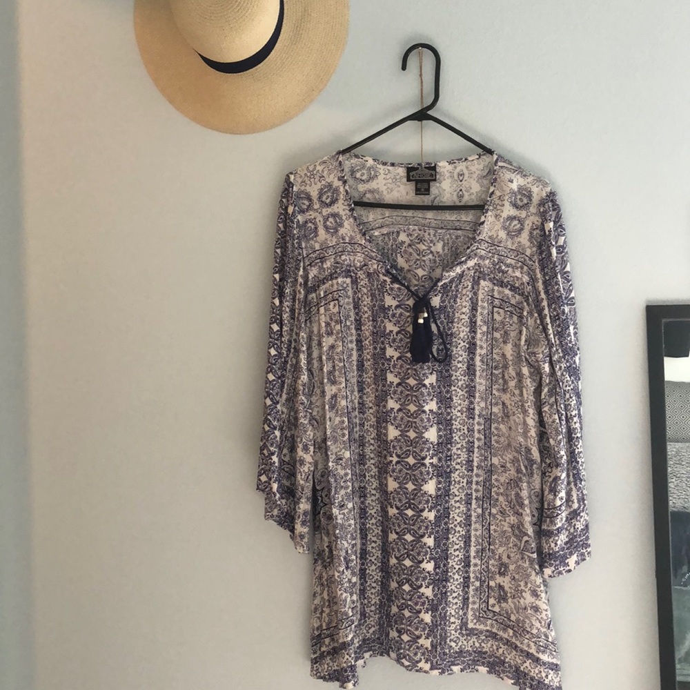 Boutique Boho 7/8 sleeve dress